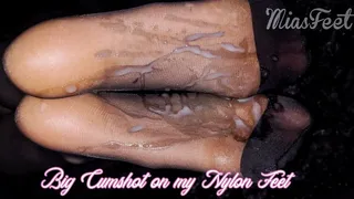 Teen 18+ Nylon Footjob Solejob + Extreme multiple Cumshot