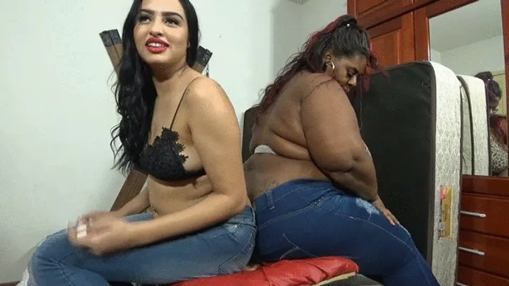 INTERRACIAL DOUBLE FART BY TWO HOT WOMEN LEAVING THEIR SLAVE DISGUSTED BY THE ROTTEN SMELL PART 4 BY THAMMY BBW, NATASHA CRUEL AND MILA CAM BY ALINE