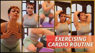 : EXERCISING CARDIO ROUTINE