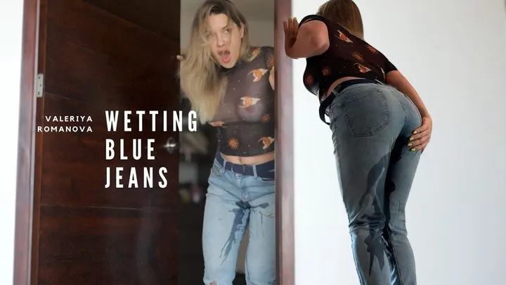 Peeing in jeans in front of you