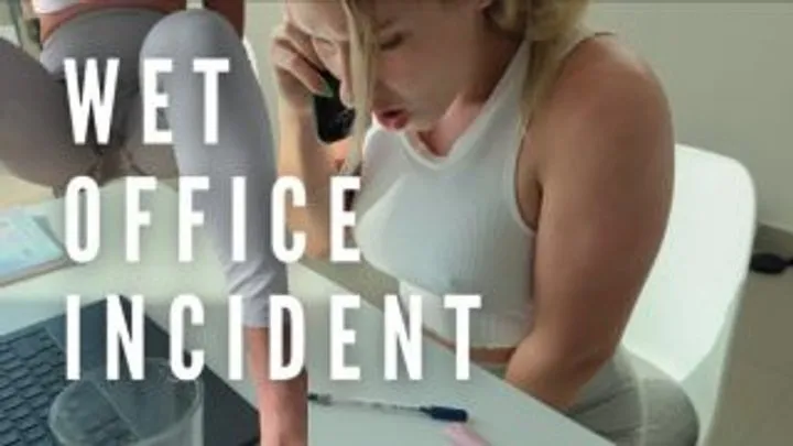 coworker desperately peed during a phone conversation