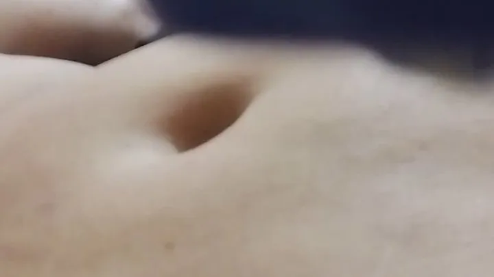 Bellybutton filled with creamy jelly