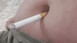 Have you ever seen a belly button smoking?