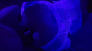 Black Light and a HUGE Creampie!