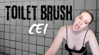 Toilet Brush CEI - Lick Your Cum Off Toilet Seat or Brush, CEI From Short Hair Domme