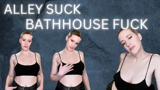 Alley Suck, Bathhouse Fuck - Short Haired Femdom Makes You Bisexual To Suck Multiple Cocks