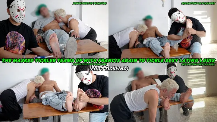 The Masked Tickler Teams Up With Francis Again To Tickle Sexy Latino Louis (foot tickling)