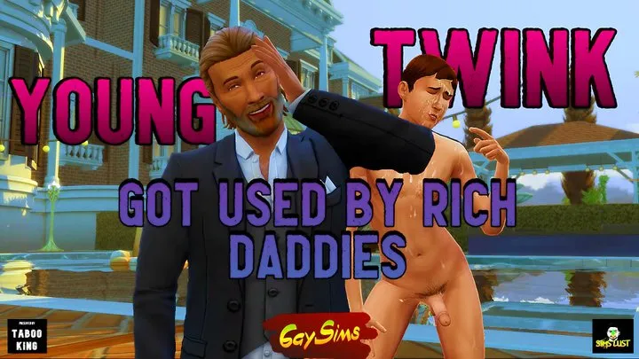 Lost Twink Got Fucked and Shared Among Rich Older Daddies