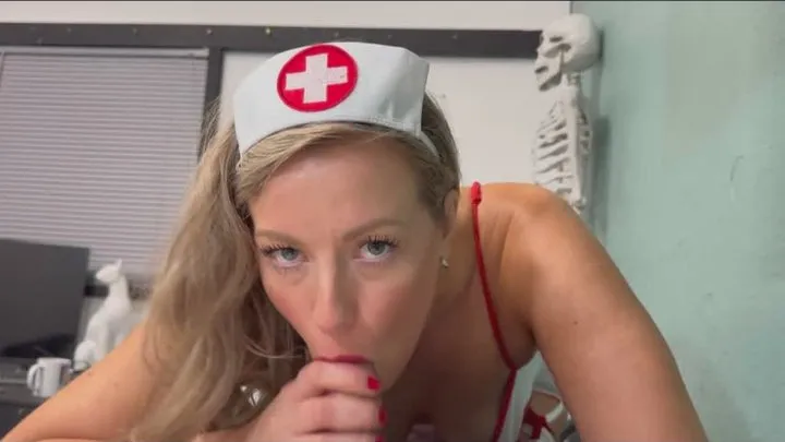 naughty nurse Brianna helps patient with BJ