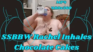 SSBBW Rachel Becomes a Feedee To Inhale Two Chocolate Cakes MP4