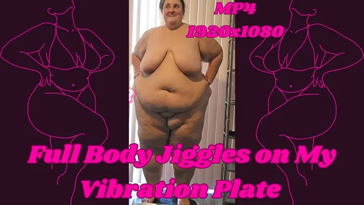 SSBBW Rachel Naked Full Body Jiggles on a Vibration Plate