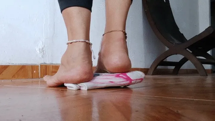 Angelin steps on and crushes a large penis with his soles and heels (1)