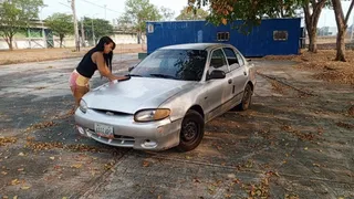 Scratching my feet after cleaning my car (3)