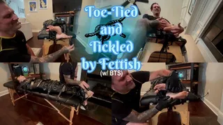 Toe-Tied and Tickled by Fettish with BTS | Ditria Rose, in a full-body straitjacket and atop the tickle table, has Derek wreck havoc on her recently beaten feet!