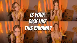 Got horny and sucked a banana