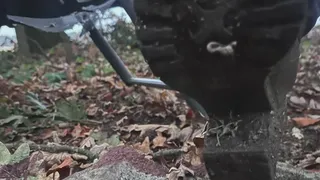 Muddy Black Boots - Lick the Spit from them - This was a video that was sent to my slave as cleaning instructions to encourage him lol