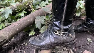 Spit, Mud, Patent Leather Boots, What's not to like! - Watch me walk through muddy puddles and get my boots all dirty, then tell you to lick them clean and I will also help you out with my spit!