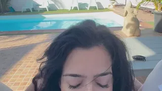 Everything started with blowjob by the pool