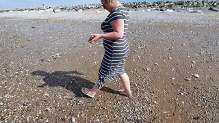 Stepping On Shells On The Beach In My Flip Flip Flops