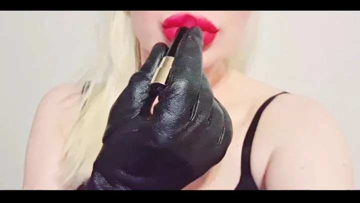 Hot and sexy BDSM session with a classic spanking, verbal humiliation, lipstick fetish, latex gloves fetish, strap on dildos blowjob, spitting, cbt electro penis cage chastity device, Mistress worship, foot fetish, foot smothering and trampling with Me Mi