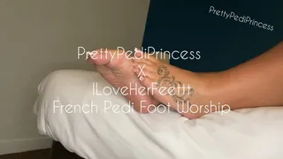 ILoveHerFeettt Worships My Meaty Feet With French Tip Pedi