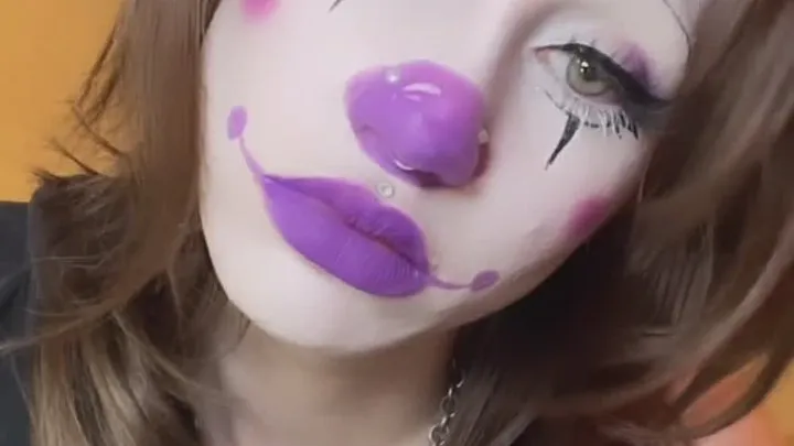 Sad Clowngirl Lipstick Application and Vaping