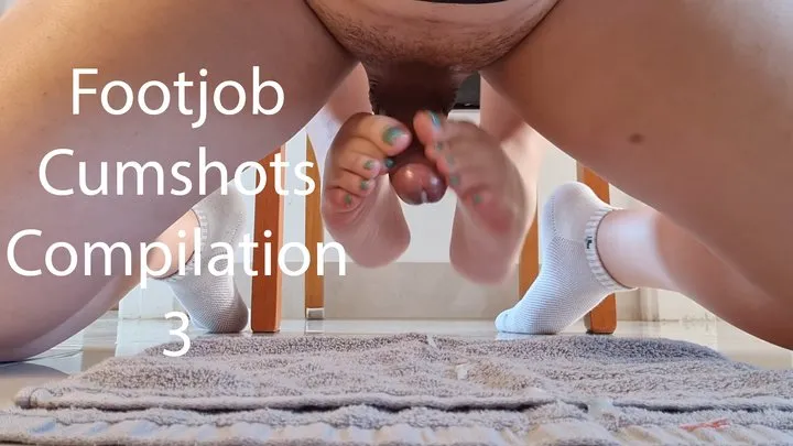 Footjob Cumshots Compilation 3