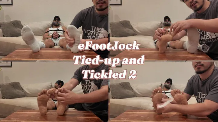 eFootJock - Tied up and my Feet Tickled AGAIN