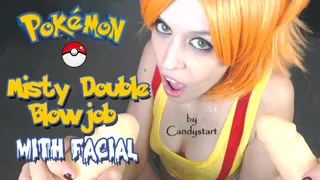 Misty Pokemon Double Blowjob and Facial