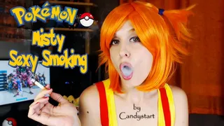 Misty pokemon Cosplay Sexy Smoking close up