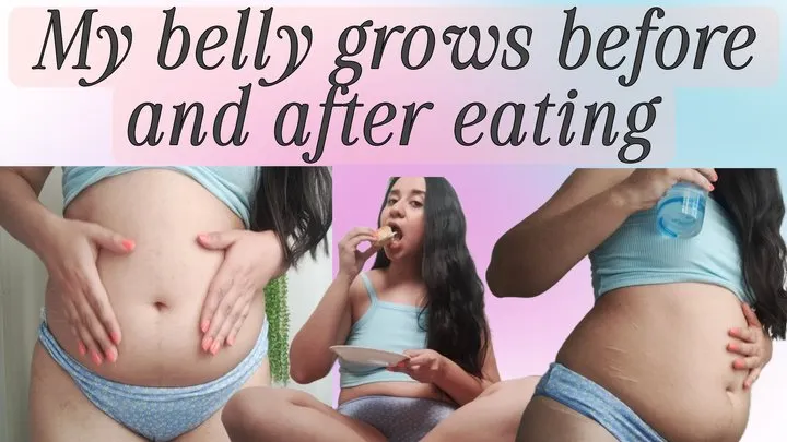 My belly before and after eating