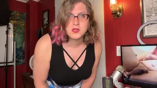 Trans Step-Mom caught you masturbating and makes you finish (JOI)