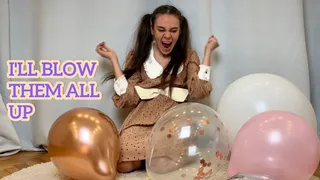 NAUGHTY GIRL WILL BLOW UP ALL THE BALLOONS