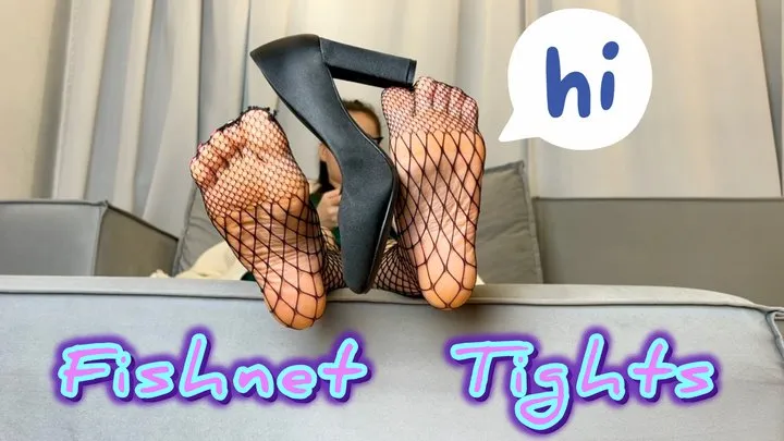 YOU HAVE A CHANCE TO TOUCH THE MOST FETISH LEGS IN FISHNETS