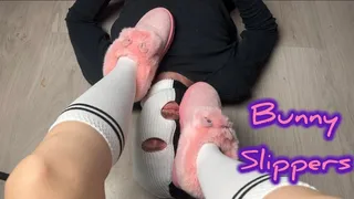 Humiliation a cuckold with pink boots and dominating with feet on his face