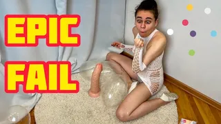 I BLOW CONDOMS WITH MY MOUTH, A BIG DILDO AND AN EPIC FAIL