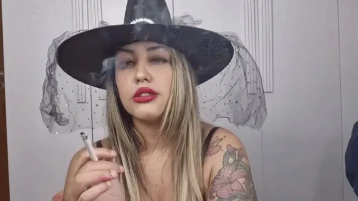 Babi becomes the smoking dominatrix of Halloween part 2