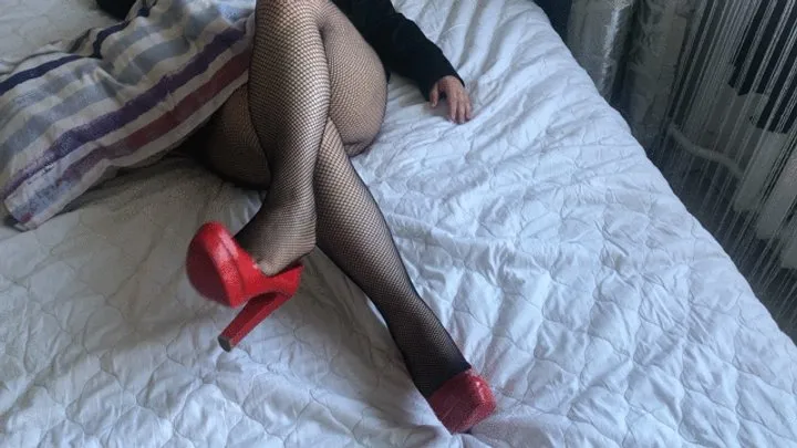 Heels and fishnets!