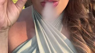 Smoking Outside Showing Tits - Virginia Slims 120s