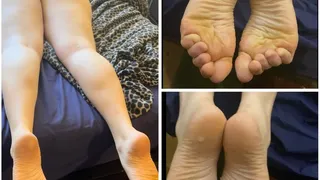 Lola's cum covered wrinkled soles! Version 5 (POV)