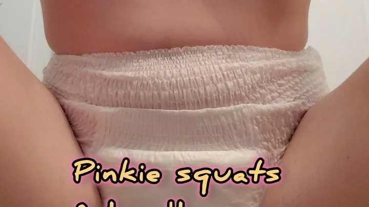 Pinkie squats and loudly pees in her pullup