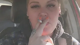 Chain smoking hotbox in the car