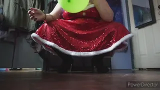 Naughty Elf Balloon Stomping