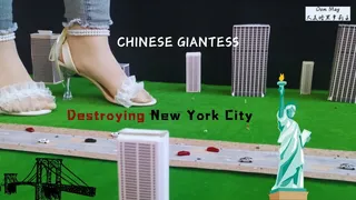 CHINESE Giantess Dom May Destroying New York City