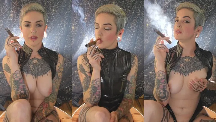 Smoking a Big Cigar, Flirting with You and Unzipping my Bodysuit