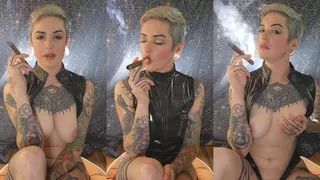 Smoking a Big Cigar, Flirting with You and Unzipping my Bodysuit