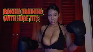 Boxing training with huge tits - Kira