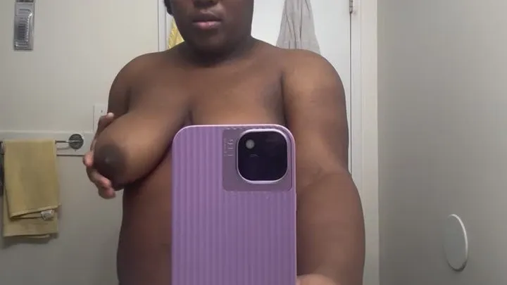 BBW EBONY TIT BOUNCING