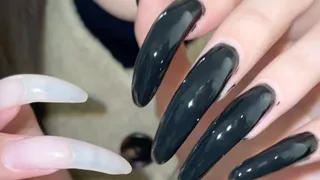 #119 - Close up painting my nails black