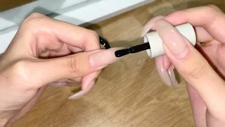 #15 - Painting my natural nails black